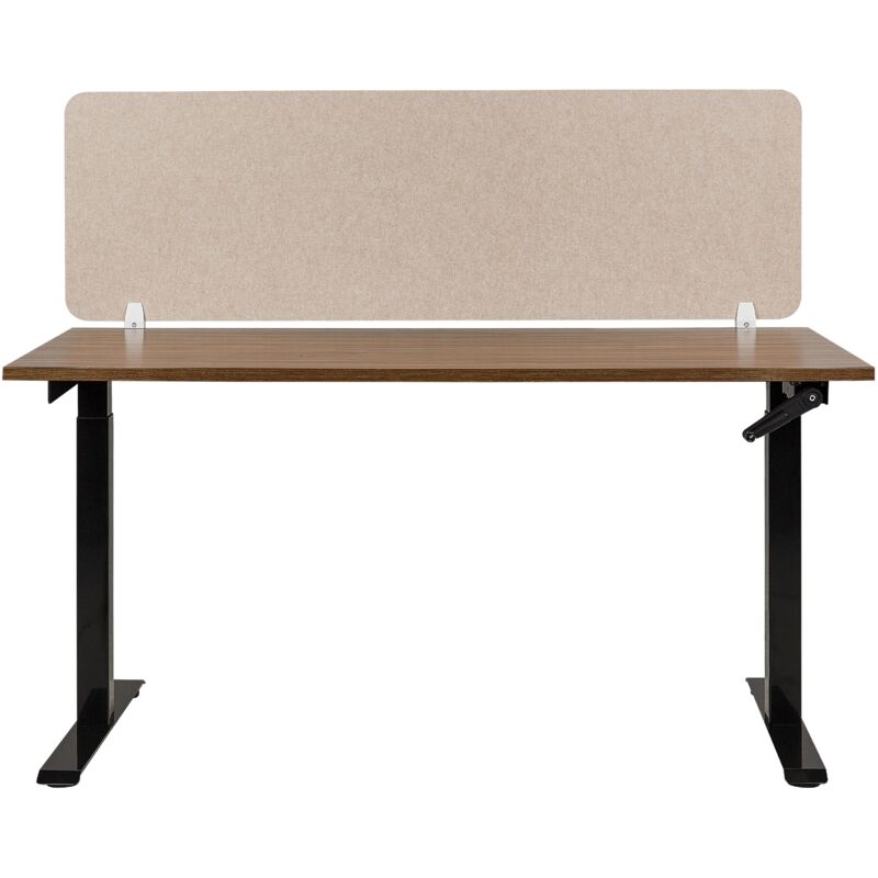 Beliani Panneau Séparateur De Bureau Acoustique Et Visuel 130 X 50