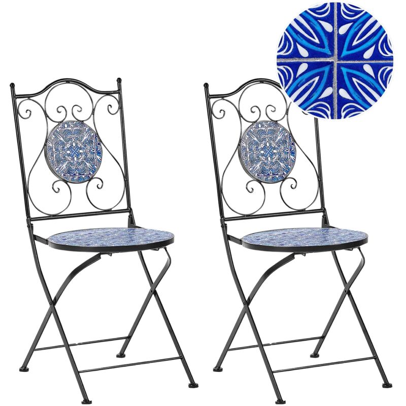 Lot de 2 chaises de jardin, anthracite