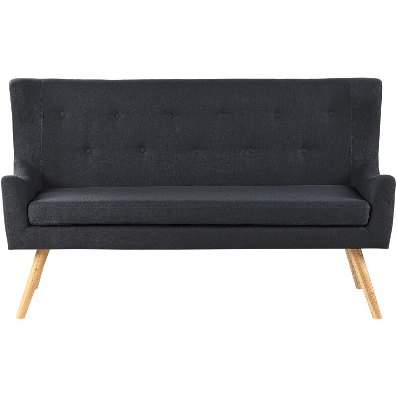 Canapé à 2 places，Sofa pour Salon，Banquette Noir 140 cm Tissu279939