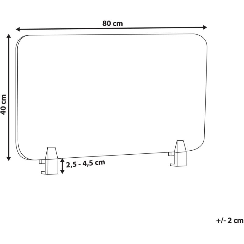 Séparateur de bureau 160 x 400 cm bleu WALLY 