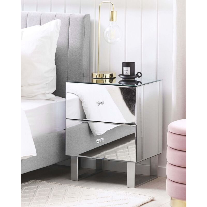 HOMCOM Table De Chevet Table De Nuit Meuble De Rangement Avec Tiroir Porte Cannage Et Niche Design Vintage 45 X 39 X 56,5 Cm