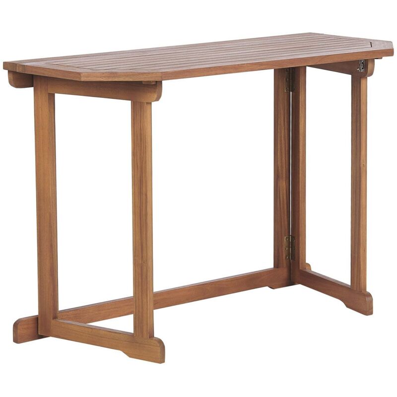 Table Extérieur Pliable Beliani - Bois Acacia 110x47cm Plateau Réglable
