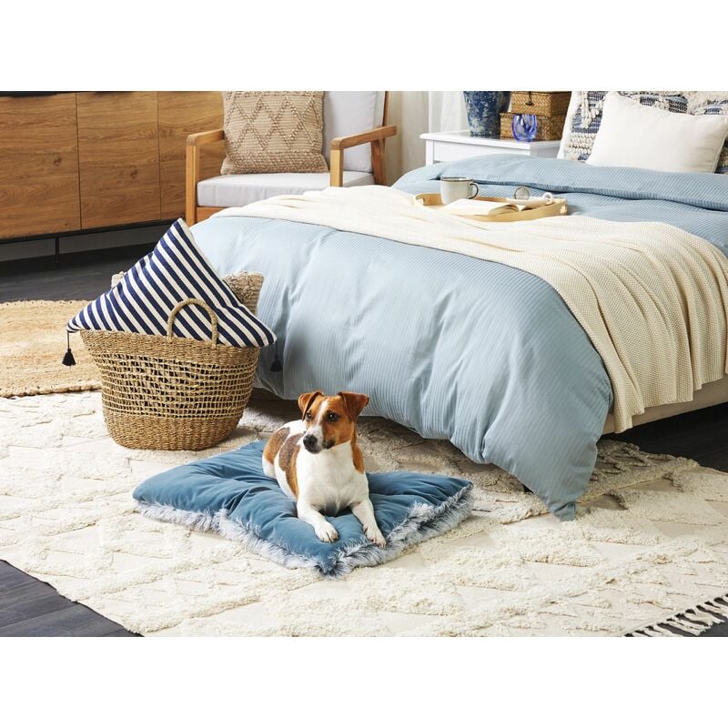 PAWHUT Canapé chien lit pour chien méridienne design scandinave coussin  moelleux pieds bois massif dim. 82 x 55 x 49 cm velours gris pas cher 