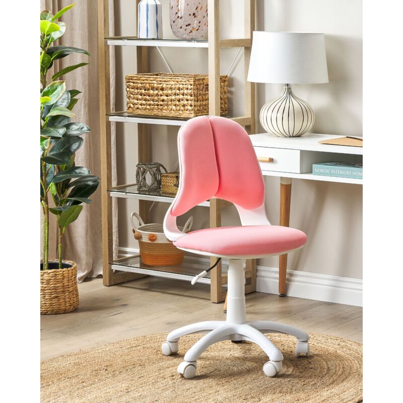 Chaise De Bureau Enfant MALI Tissu Respirant Mesh Rose à Prix