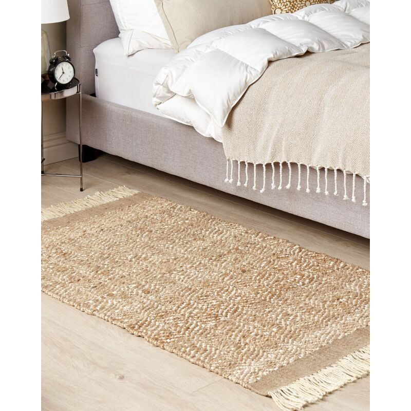 Tapis rectangulaire Tatamo 80x150cm Mailles Beige