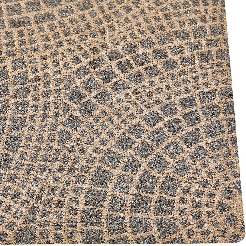 Tapis Beige et Gris en Jute 80 x 150 cm à Motif …