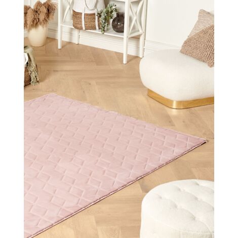 Tapis en fausse fourrure de lapin gris 80 x 150 cm THATTA 