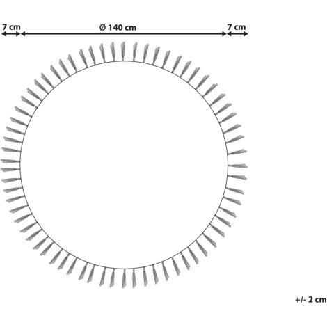 VIPANTH EXPORTS Tapis Rectangulaire Tissé à La Main En Jute Beige Avec Bordure Bleue Pour Salon (240 X 360 Cm