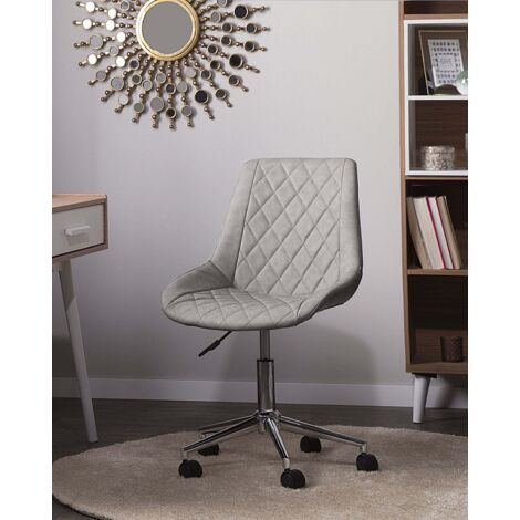 Chaise De Bureau Beliani MARIBEL – Cuir PU Marron, Design Glamour, Pivotante Et Réglable, Neuve