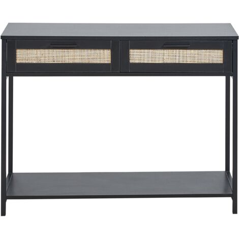 Buffet de style scandinave avec deux portes deux tiroirs et cannage