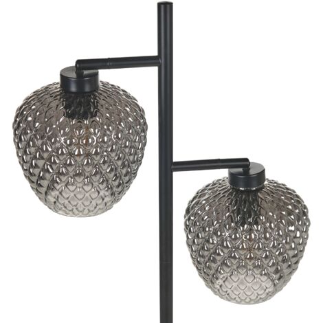 Lampadaire Moderne 160 Cm Verre Fumé Gris - E27, Pour Salon/chambre, Neuf