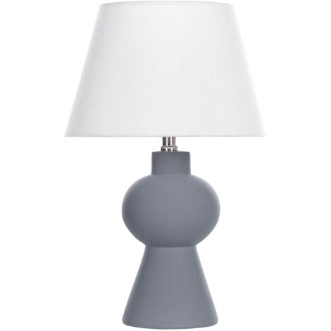 Lampe à poser en rotin et céramique, abat-jour en lin, cérabi Couleur naturel/terre de sienne La Redoute Interieurs | La Redoute