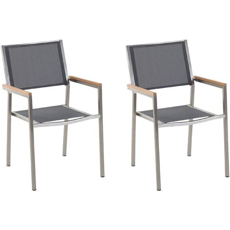 Lot de 2 coussins en tissu gris graphite pour chaises de jardin  toscana/java 190866 - Conforama