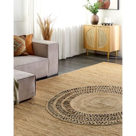 Tapis salon motif en relief crème - 160x230 cm HARMONIE