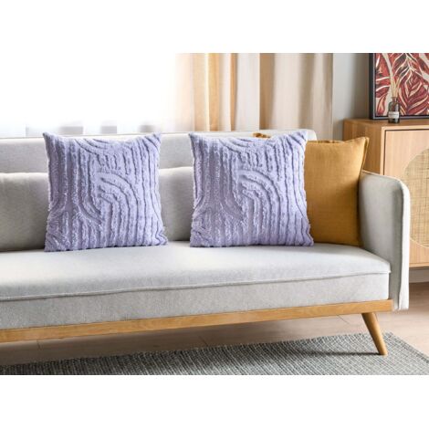 Lot 2 Coussins Extérieur Intérieur 43x43cm Boho Imprimé Léopard - Résistants à L'Eau