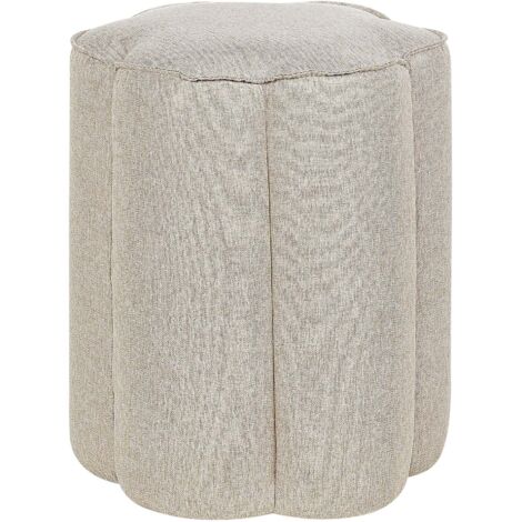 Pouf Carré Beliani Multan – Beige, Coton, 45x45 Cm, Assise D'appoint Bohème