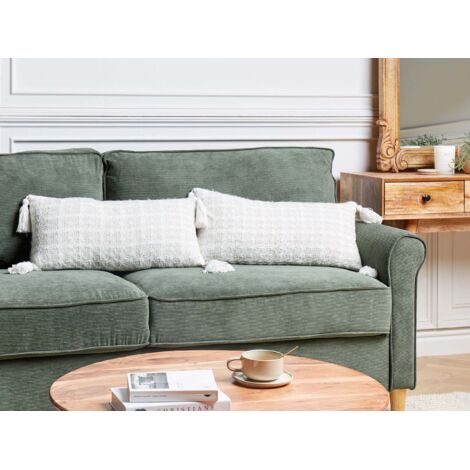 Coussin exterieur impermeable rectangulaire beige et orange Coussin exterieur impermeable rectangulaire beige et orange