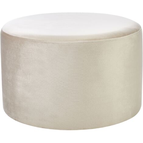 Pouf Rond Velours Multicolore Lovett Par Beliani – Moderne, Salon Ou Chambre, 120 Kg