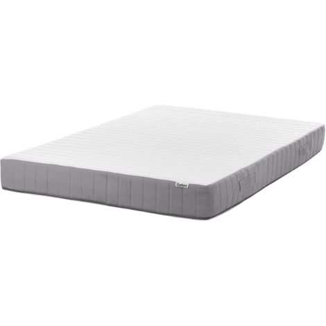 Matelas à Ressorts Ensachés 7 Zones Moussé Mémoire Forme Rafraichissante Ferme avec Poignées et Housse Amovible 140 x 200 cm Fluffy (1/5)
