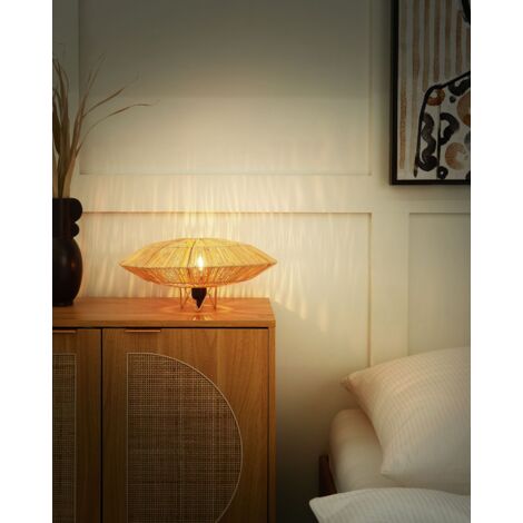 Lampe de table abat-jour blanc Steinhauer Stang noir