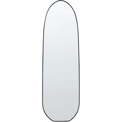Miroir Mural Ovale 120x40 Cm Avec Cadre Métallique Noir | Miroir Décoratif Pour Salon, Chambre Et Salle De Bain - 13