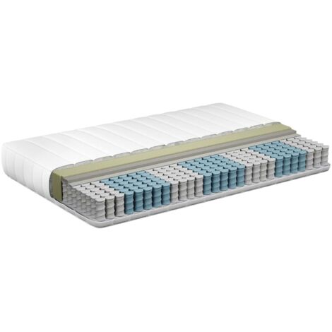 Matelas Rigide Matelas Rigide à Ressorts Ensachés avec Mousse 7 Zones 90 x 200 cm ...