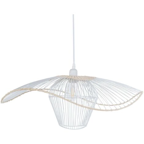 Abat-jour de suspension large BAWANG / Rotin Naturel