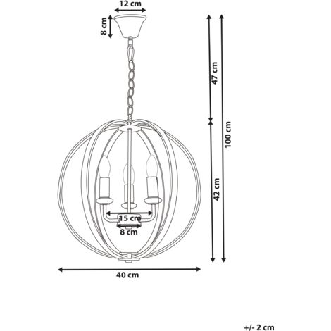 Lustre en Fer Lampe Suspendue Cristal Finition Chromée Salon Salle à Manger Argenté Tenoiro