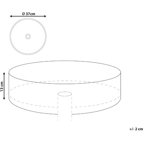 Lavabo Moderne en Céramique 37 cm Salle de Bain Blanc Geldo