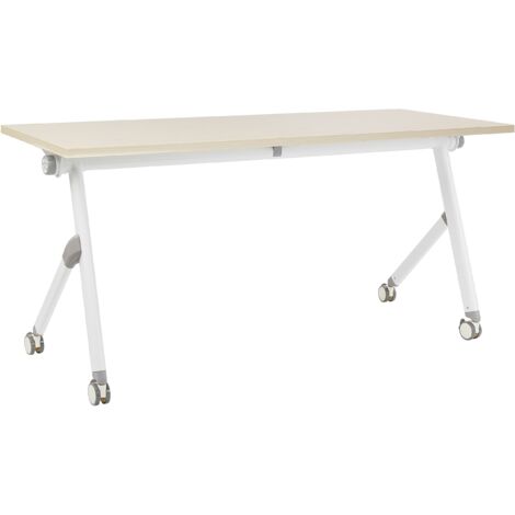Bureau pliant , petit format 80 cm, avec roulettes, table d'ordinateur