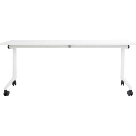 GreenForest Petite Bureau Pliant à roulettes, 63×50cm Bureau Pliable