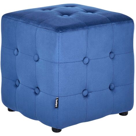 Tabouret carré - Tabouret style cube - Tabouret doux - Repose-pieds