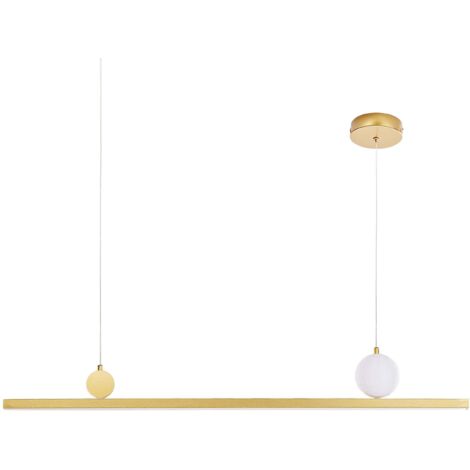 Suspension LED Moon, cristal K9, 12 lampes dorée