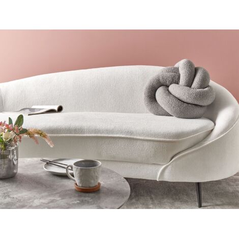 Coussin nuage doux, bouclettes, couleur blanc écru, beige, coussin pour chambre enfant en forme de nuage, - CréaMaga