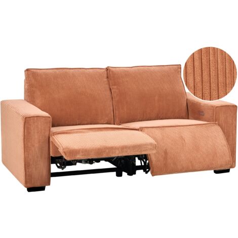 Canapé Inclinable Velours Côtelé - Aucun Assemblage - Mousse Haute Densité - Vert - 166x74x100 Cm - Pour Salon, Bureau