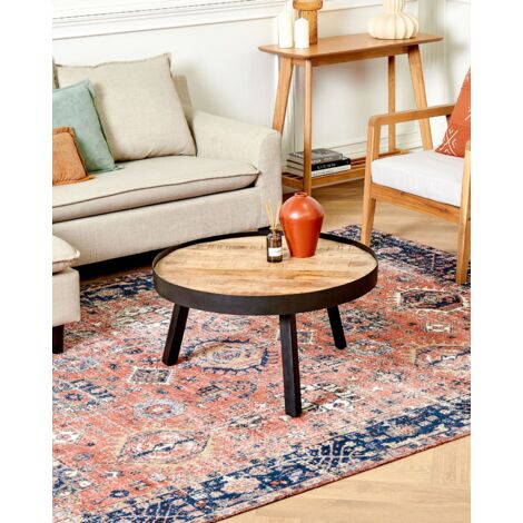 Tapis 0,67m/1,05m motif oriental médaillon Princier rouge intense - Décoration