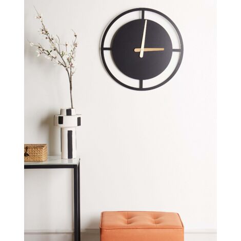 AL FAJR CF-19B Horloge Murale Et Table Design Moderne Noir - Azan Et Prières