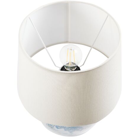 Lampe céramique bleu avec abat-jour on Gens de Confiance