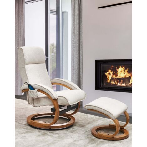Fauteuil Relax Massant Et Chauffant Pivotant – Repose-pieds, Cuir PU, Neuf, Livré Avec Télécommande