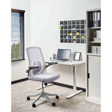 Fauteuil De Bureau Ergonomique GIANTEX - Dossier Maille, Accoudoirs Relevables, Hauteur Réglable - 150 Kg
