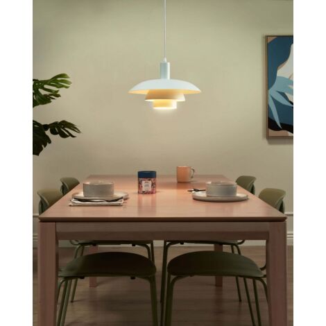 Suspension Hofstein Style Rétro, Métal Et Verre, Gris/transparent, Pour Salon Ou Salle à Manger