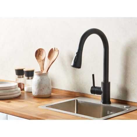 Robinet De Cuisine Moderne Acier Inoxydable - Avec Purificateur, Levier Unique, Couleur Argent, Neuf