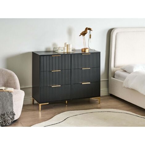Commode 4 Tiroirs HOMCOM 70x38x93 Cm | Bois Naturel Avec Poignées Dorées - Commode De Chambre Pour Salon, Salle à Manger Ou Couloir