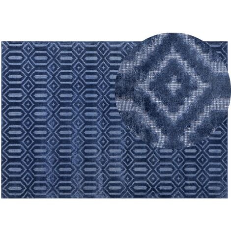 Design Poils Longs Tapis Shaggy Poil Long Bordure Motif Bleu Marine Bleu Design Poils Longs Tapis Shaggy Poil Long Bordure Motif Bleu Marine Bleu