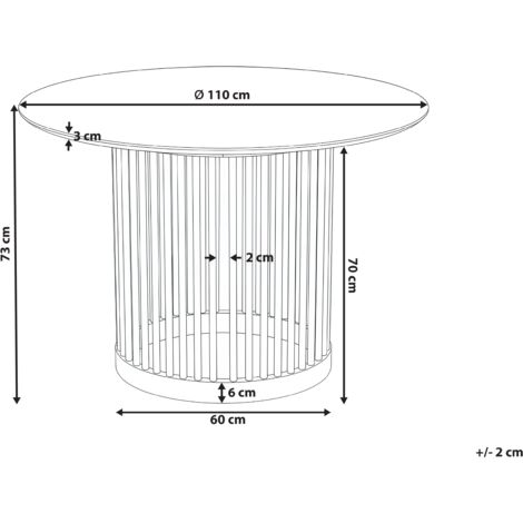Table à Manger Rectangulaire En Bois Massif Clair, Piètement Carbone, L110 L80 H75, Avec Rallonges