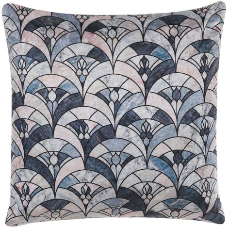 Coussin Décoratif 45 x 45 cm Motif Ecaille Multicolore pour Style Moderne ou Vintage Beliani (1/5)
