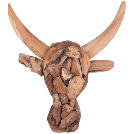 Tête Décorative Sculptée En Bois - Objet D'art Ou De Décoration - Occasion