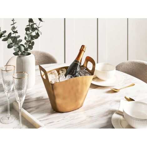 Seau à glace champagne aluminium vintage