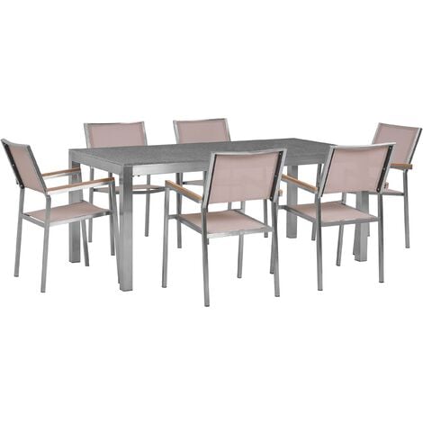 Set salon d’extérieur Dlibutt, Salon de jardin composé de 1 table  rectangulaire et de 2 chaises pliantes, 100% Made in Italy, Blanc