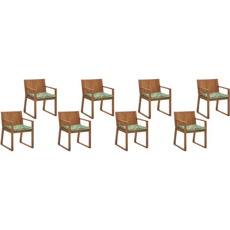 Chaise de jardin en rotin synthétique couleur naturelle avec coussin écru  pieds en bois Acacia - Fauteuil et Chaise de Jardin Pas Cher